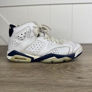 Nike Air Jordan 6 Retro Midnight Navy 384665-141 Size 6Y